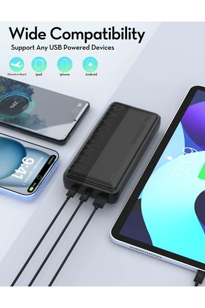 RavPower Package: 20W Power Bank with 20000mAh + 20W Wall Charger + Type-C Cable