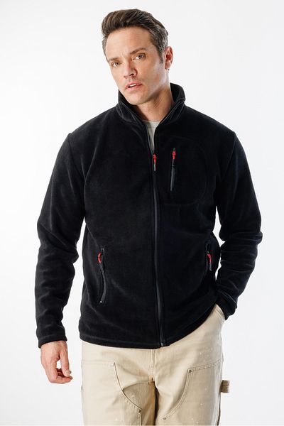 GENIUS STORE Pánská outdoorová fleecová bunda - celý zip, 3 kapsy, taktický fleece