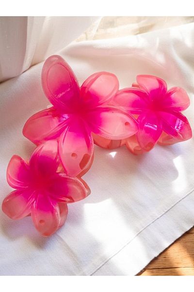 GALATA GIFT Cataramă Lotus de mărime mare - Cataramă pentru femei cu cataramă robustă și flori 11 cm