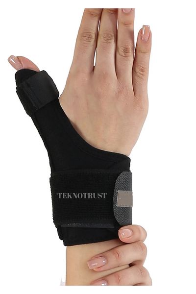 teknotrust Hand Wrist Splint with Metal Support for Broken, Dislocated and Pains - Thumb Stabilizer Quervain