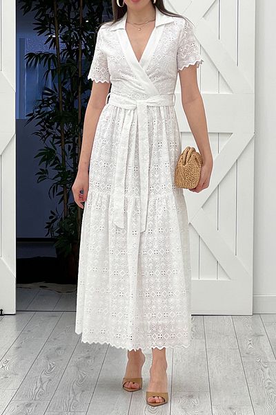 Suzi ROCHIE FEMEIE 100% BUMBAC MÂNECĂ SCURTĂ LUNGIME MIDI FISTO 4S14298