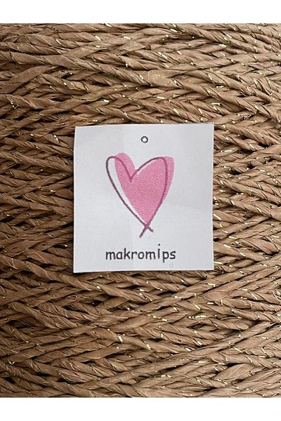 Makromİps Luxury Premium Paper Yarn 2 mm 50 Gr Hand Knitting Yarn Kraft Hobby Packaging Decoration Multi-Purpose