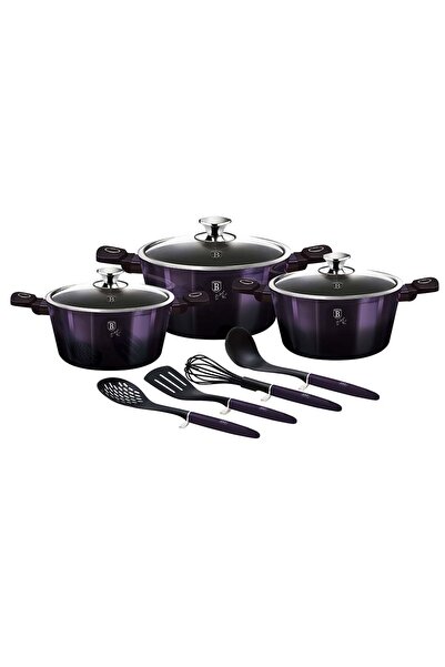 Berlinger Haus Set oale marmorate cu capace 10 piese Purple Eclipse Berlinger...