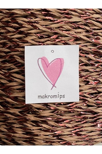 Makromİps Luxury Premium Paper Yarn 2 mm 50 Gr Hand Knitting Yarn Kraft Hobby Packaging Decoration Multi-Purpose