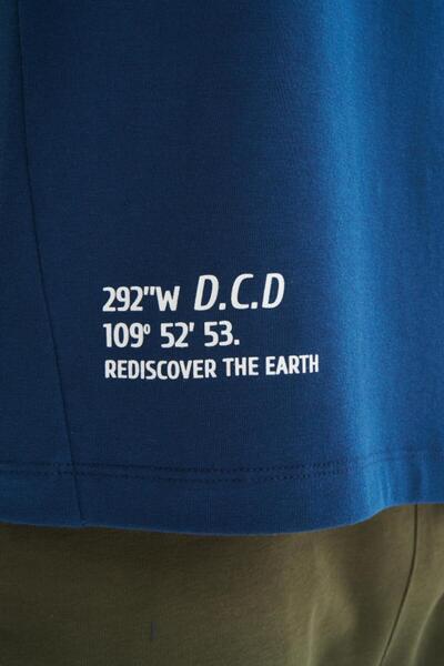 Arma Ανδρικό μπλουζάκι Indigo Regular Fit Basic Raglan με μανίκια μονό ζέρσεϊ με λαιμόκοψη Y 29344472202