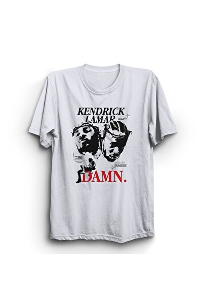 The Fame كندريك لامار، لعنة، تصميم كلمات، تي شيرت مطبوع عليه موسيقى الراب اله...
