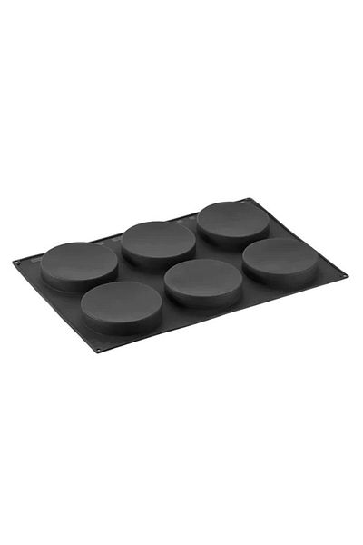 La Pavoni Formă de silicon pentru porții individuale sau inserții, 6 cavități, Pavoflex, Ø160x30h mm