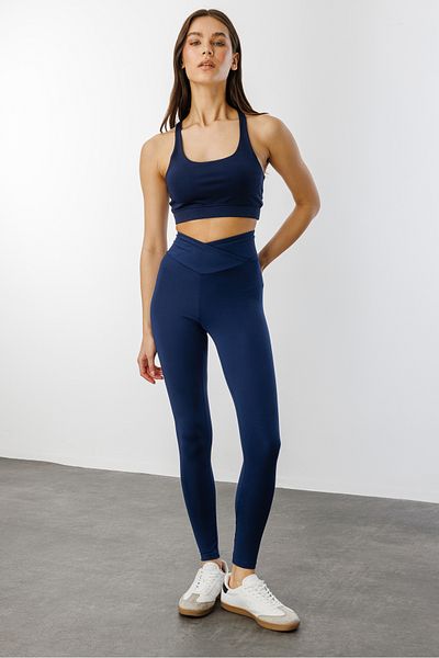 GENIUS STORE Γυναικείο κολάν CROSS-WAIST με λεπτομέρεια σταυρωτής μέσης CROSS-LEGGINGS
