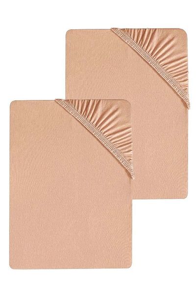 COTENCONCEPT قطعتين ملاءة سرير مفردة من القطن العادي مقاس 80 × 200 × 30 سم من القطن الممشط المرن