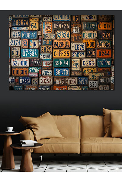 ekart Nostaljik Plaka Koleksiyonu Tablosu Dekoratif Kanvas - Mdf Ahşap Tablo