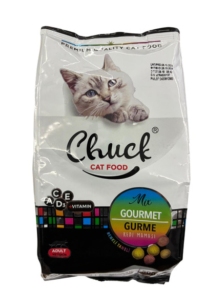 KEDİ CHUCK KEDİ MAMASI GOURMET RENKLİ TANELİ 500 GR X 1 PAKET