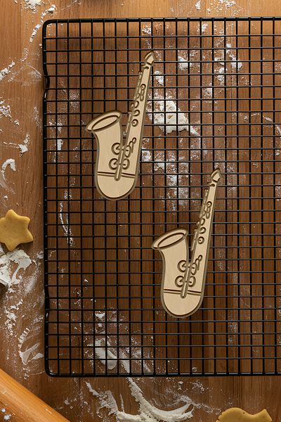 oalpo Saxophone Cookie Mold, Dough Shaper, Biscuit Mold, Easy Cutting Tip