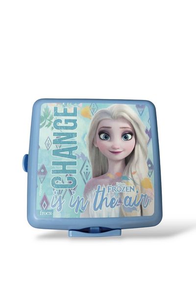 Frozen Licensed Frozen 4 Compartment Plastic Lunch Box Blue "Change Is in the Air"