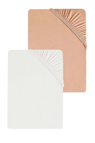 COTENCONCEPT 2 Pieces Plain Cotton Single 80 X 200 X 30 cm Elastic Combed Bed Sheet