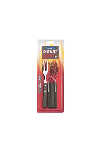TRAMONTINA Set of 6 brown Gaucho Tramontina forks 29899161