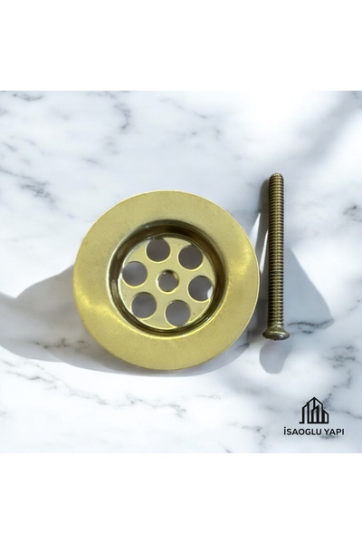 İSAOĞLU YAPI Mat Gold Lavabo Süzgeci Mat Altın Lavabo Gideri Bütün Lavabolarl...