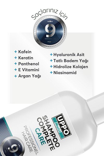 UPPO MOİST Collagen & Keratin Anti-Hair Loss Fast Hair Growth Plump Repair Nourishing Shampoo 2Pcs