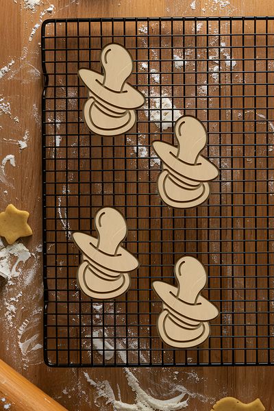 oalpo Pacifier Cookie Mold, Dough Shaper, Biscuit Mold, Easy Cutting Tip