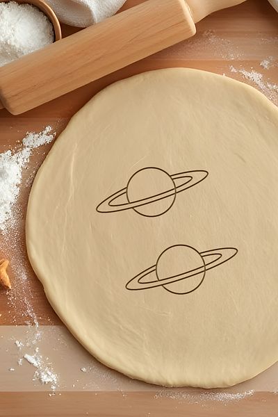 oalpo Planet Cookie Mold, Dough Shaper, Biscuit Mold, Easy Cutting Tip