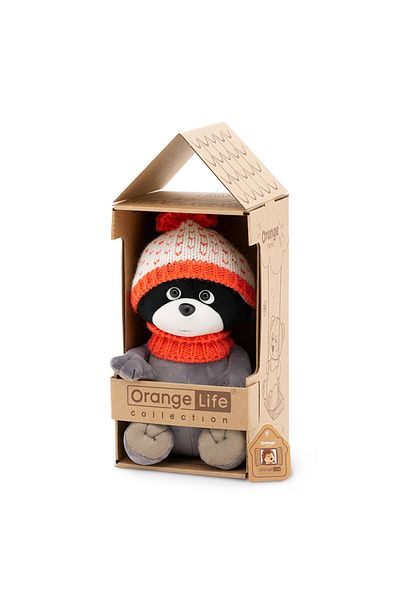 Orange Tree Toys Raton de pluș - Denny the raccoon: orange fresh 25 - Orange Toys