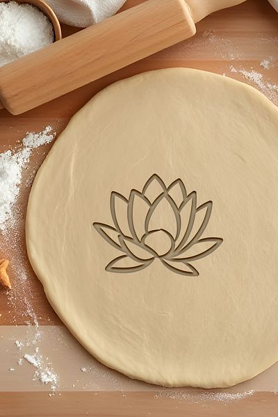 oalpo Lotus Cookie Mold, Dough Shaper, Biscuit Mold, Easy Cutting Tip