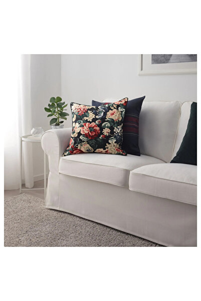 IKEA Leikny Throw Pillow Cover, Black-Multicolored, 50X50 cm