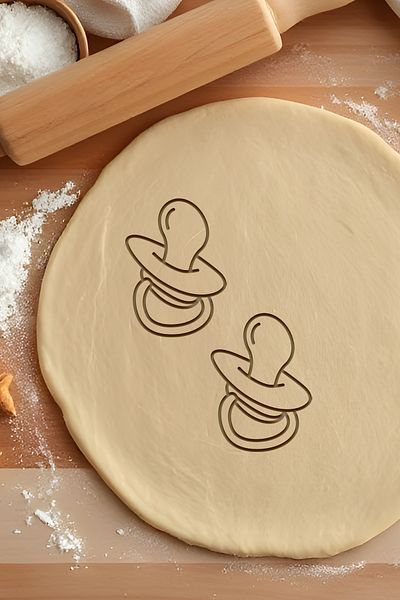 oalpo Pacifier Cookie Mold, Dough Shaper, Biscuit Mold, Easy Cutting Tip