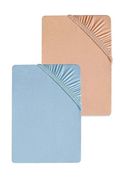 COTENCONCEPT 2 Pieces Plain Cotton Single 80 X 200 X 30 cm Elastic Combed Bed Sheet