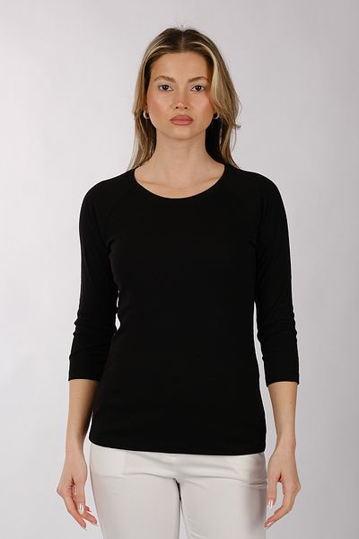 DAIDO Tricou minimalist pentru femei cu mânecă 3/4 cu gât rotund - Casual Elegance