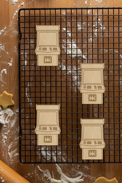 oalpo Retro Arcade Machine Cookie Mold, Dough Shaper, Biscuit Mold, Easy Cutting Tip
