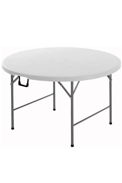 ALMUFARREJ PE table foldable with steel legs 120 cm for dinner, camping and picnic