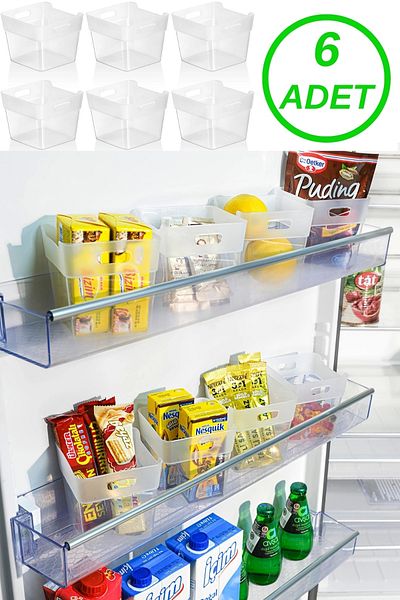 AHC LİFE 6 Pieces Multi-Purpose Refrigerator Door Organizer - Refrigerator Organizer