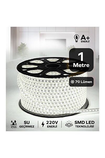 GEM LİGHT Şerit Led Hortum 3 Çip Dış Mekan Beyaz Işık 1/2/3/4/5/15/20/25/50/100 Metre