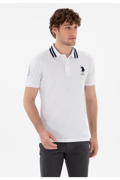 U.S. Polo Assn. Πόλο Ασν. Ανδρικό μπλουζάκι με λεπτή εφαρμογή Polo Neck Basic