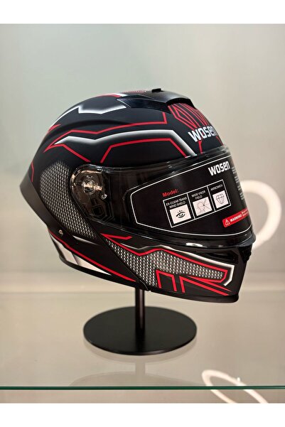 WOSEN Ws-202 Güneş Gözlüklü Çene Açılır Kask Şeffaf Vizörlü C1