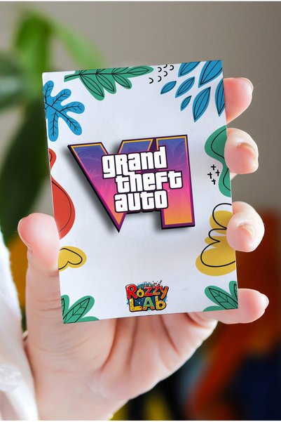 Rozzy Lab GTA 6 - Grand Theft Auto 6 Video Game Rockstar Games - Pin - Rozet ...
