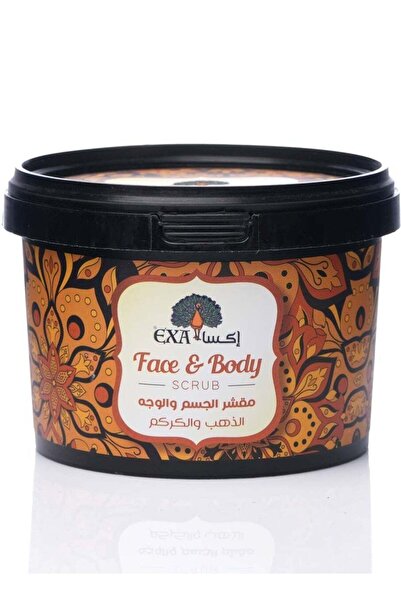 EXA مقشر الوجه والجسم بالذهب والكركم 400 جرام