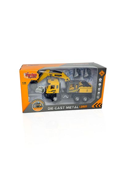 SAVA HOME COLLECTİON Vardem Pull and Drop Truck Excavator with Sound and Light Xx992-01Ab