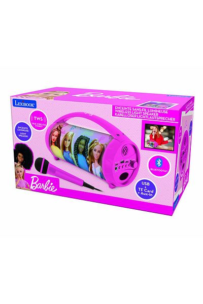 LEXIBOOK Difuzor cu microfon și lumini, Barbie,