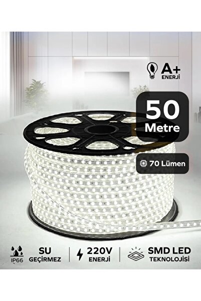 Genel Markalar Şerit Led Hortum 3 Çip Dış Mekan Beyaz Işık 1/2/3/4/5/15/20/25...