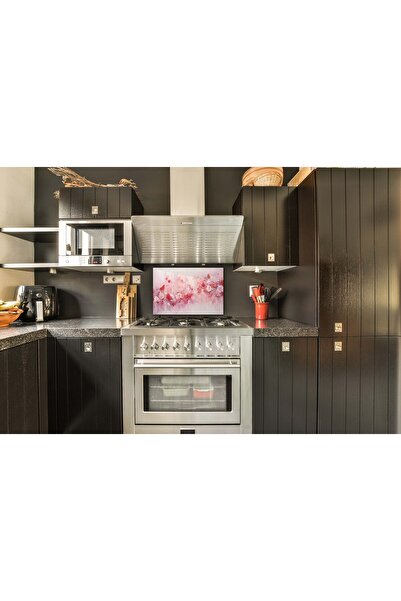 wudie Placă din sticlă de protecție pentru spatele aragazului, încorporată, rezistentă la căldură, decorativă, ușor de instalat