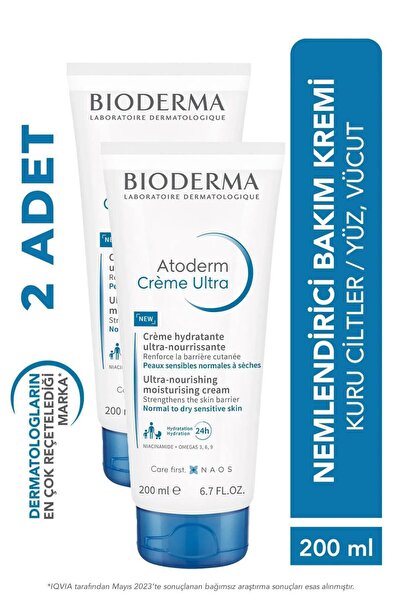 Bioderma Atoderm Cream Ultra 200 ml 2 Adet