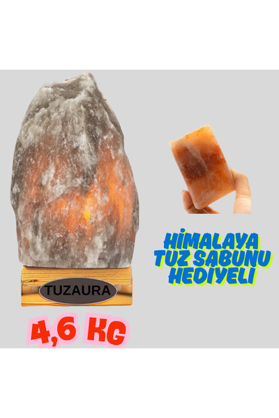AURASALT Çankırı dogal model elde cekıclenmıs tuz lambası 4,6 KG agırlıgında