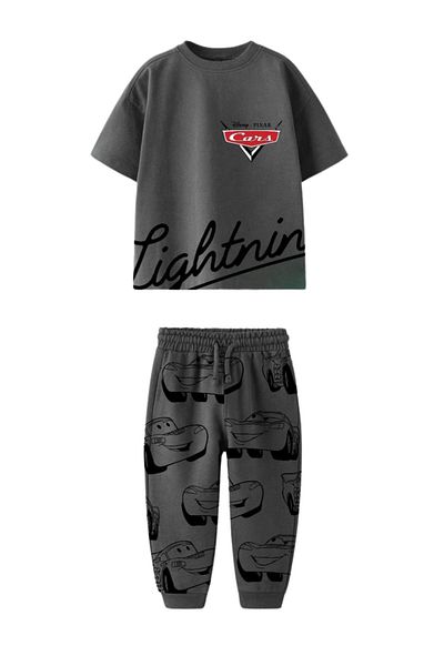 Teeny Weeny Kids Boy's Printed Cotton Crew Neck Bottom Top Set