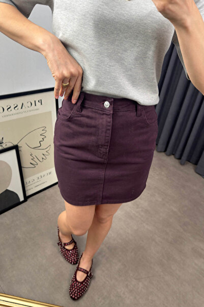 Sue Store Джинсова міні-спідниця з кишенями