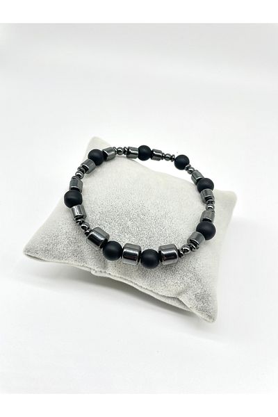 Padore Accessory A+ Quality Men's Bracelet |   Matte Onyx & Hematite |   Strong Power |   Special Bird