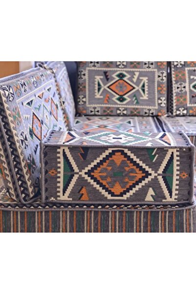 mdhomecarpet Şark Köşesi Takımı 70x190 cm | 5 Parça (AHŞAPSIZ!) | Özel Çökmeyen Süngerli Minder Seti