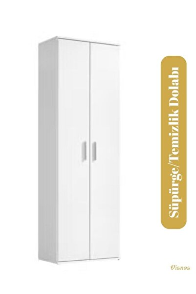 L8YZ Paspas Süpürge Temizlik Malzeme Dolabı Çok Amaçlı Dolap Paspas Mop Dolab...