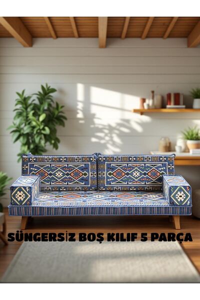 mdhomecarpet Şark Köşesi Kılıf Takımı 70x190 | 5 Parça | Makine Dokuma Kumaş ...