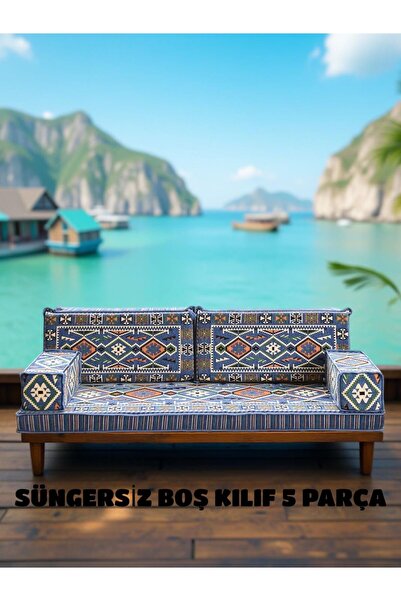 md home carpet Şark Köşesi Kılıf Takımı 70x190 | 5 Parça | Makine Dokuma Kuma...